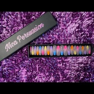Meet rainbow custom Made Press On nails